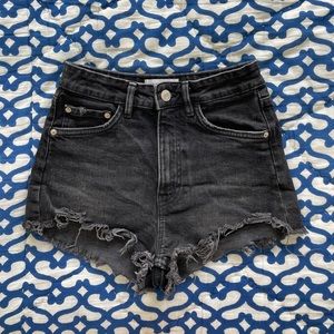 Zara Black Denim Jean Shorts Size 2